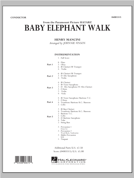 Baby Elephant Walk - cliquer ici