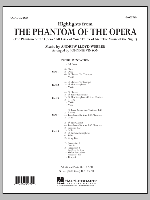 Highlights from 'The Phantom of the Opera' - cliquer ici