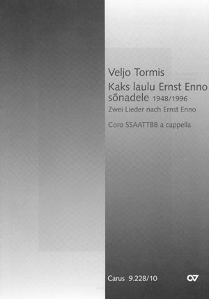 Tormis: Kaks laulu Ernst Enno sonadele / Zwei Lieder nach Ernst Enno - cliquer ici