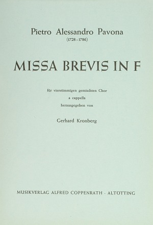 Missa brevis in F - cliquer ici Missa brevis in F - cliquer ici