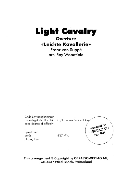 Overture to 'Light Cavalry' (Leichte Kavallerie) - cliquer ici