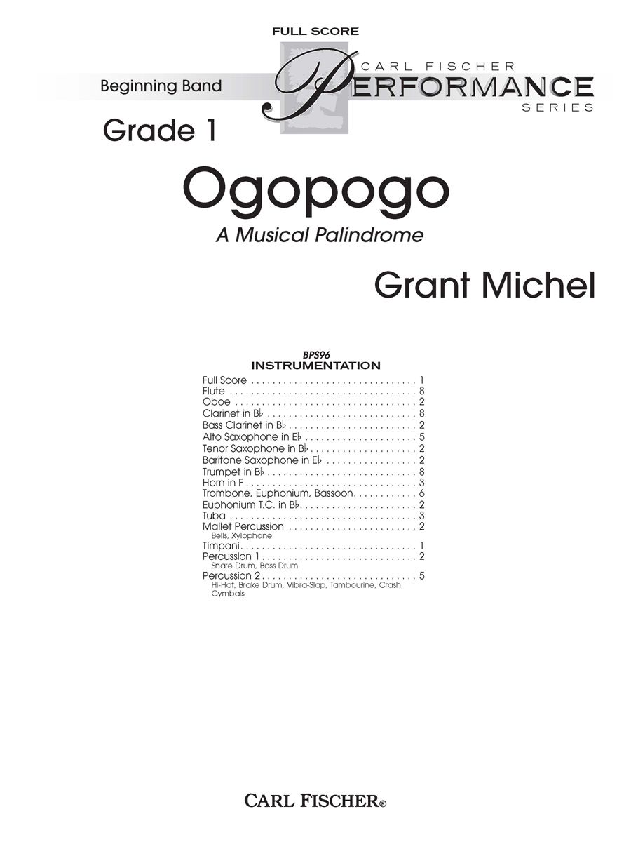 Ogopogo (A Musical Palindrome) - cliquer ici