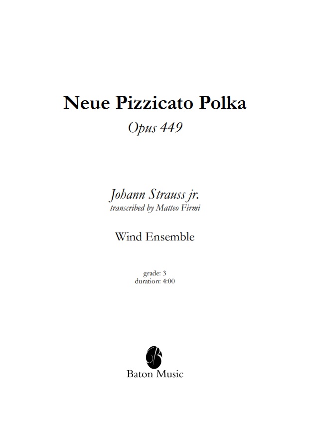 Neue Pizzicato Polka - cliquer ici