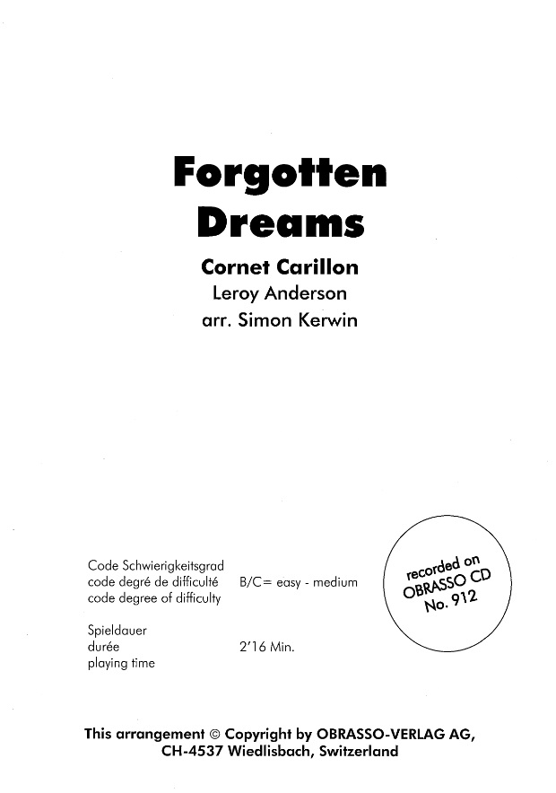 Forgotten Dreams - cliquer ici