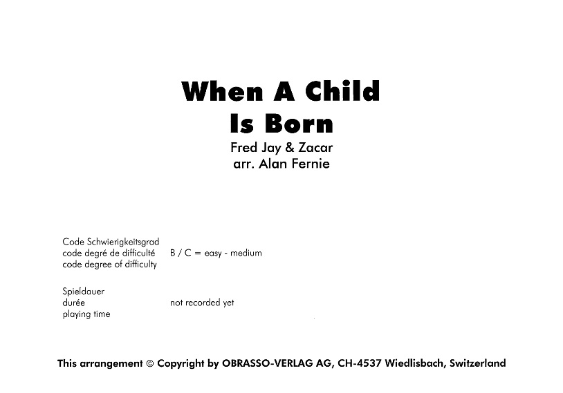 When a Child is Born - cliquer ici