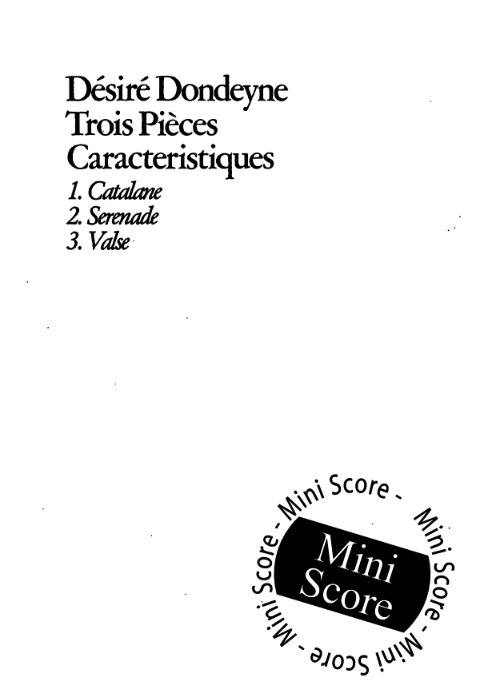 Trois Pieces Caracteristiques - cliquer ici