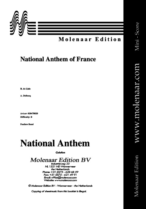 National Anthem of France (La Marseillaise/Volkslied van Frankrijk) - cliquer ici