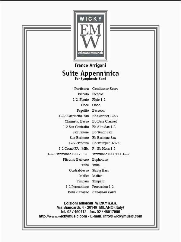 Suite Appenninica - cliquer ici