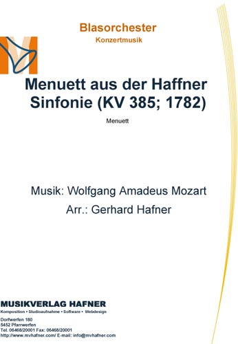 Menuett aus der Haffner Sinfonie (1782) - cliquer ici