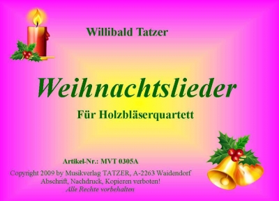Weihnachtslieder für Holzbläserquartett - cliquez pour agrandir l'image