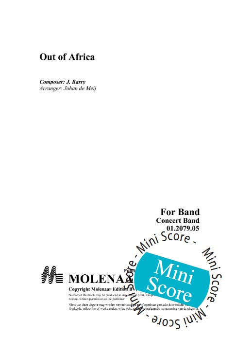 Out of Africa (Maintheme from the Movie) - cliquer ici