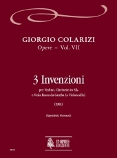 Selected Works #7; 3 Inventions for Violin, Clarinet and Bass Viol (Violoncello) - cliquer ici