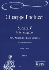 Sonata V in G maj for 2 Mandolins and Continuo - cliquer ici Sonata V in G maj for 2 Mandolins and Continuo - cliquer ici
