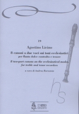 8 two-part Canons on the Ecclesiastical Modes for Treble and Tenor Recorders - cliquer ici