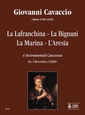 La Lafranchina - La Bignani - La Marina - L'Aresia. 4 Instrumental Canzonas for 4 Recorders - cliquer ici