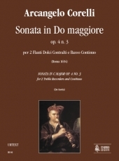 Sonata in C maj Op. 4 No. 3 for 2 Treble Recorders and Continuo - cliquer ici