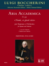 Aria accademica G 551 Numi, se giusti siete for Soprano and Orchestra - cliquer ici