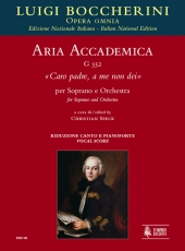 Aria accademica G 552 Caro padre, a me non dei for Soprano and Orchestra - cliquer ici