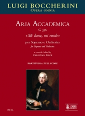 Aria Accademica G 556 Mi dona, mi rende for Soprano and Orchestra - cliquer ici