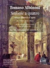 Sinfonias 'a quattro'without Opus number. Vol. 7: Sinfonia in G minor, Si 7. - cliquer ici
