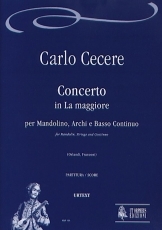 Concerto in A maj for Mandolin, Strings and Continuo - cliquer ici