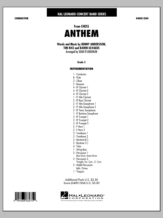 Anthem (from Chess) - cliquer ici