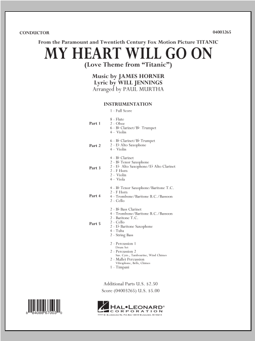 My Heart Will Go On (from Titanic) - cliquer ici