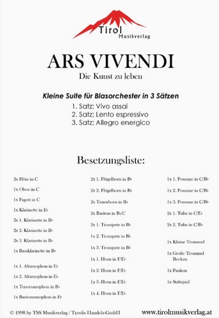 Ars Vivendi (Kunst des Lebens) - cliquer ici