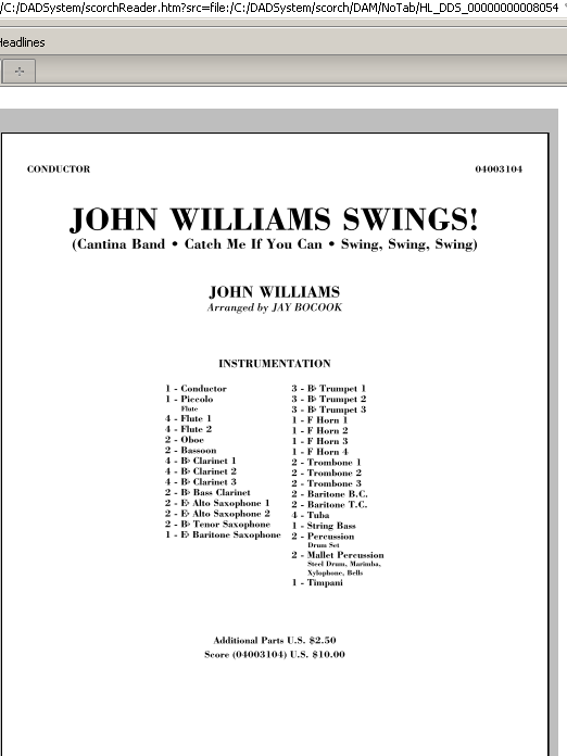 John Williams Swings! - cliquer ici