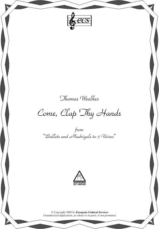 Come, Clap Thy Hands - cliquer ici
