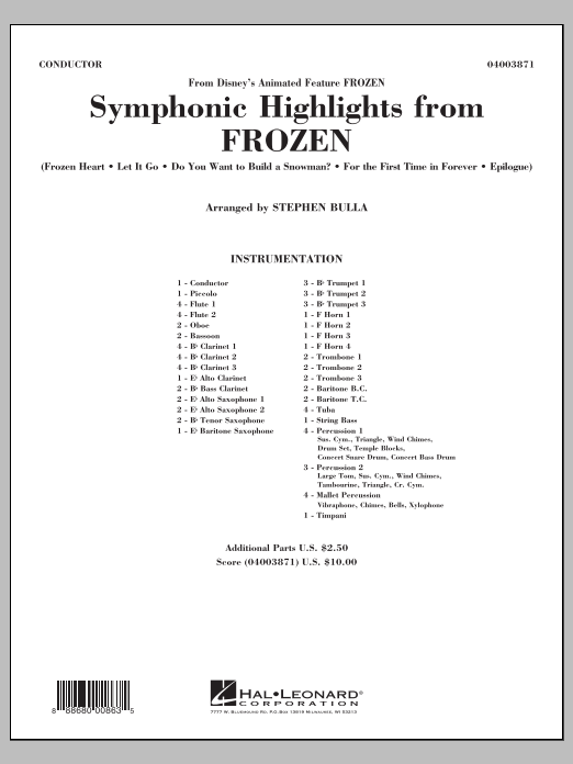 Symphonic Highlights from Frozen - cliquer ici
