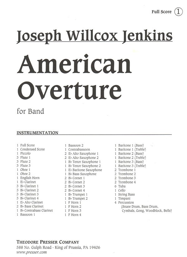 American Overture for Band - cliquer ici