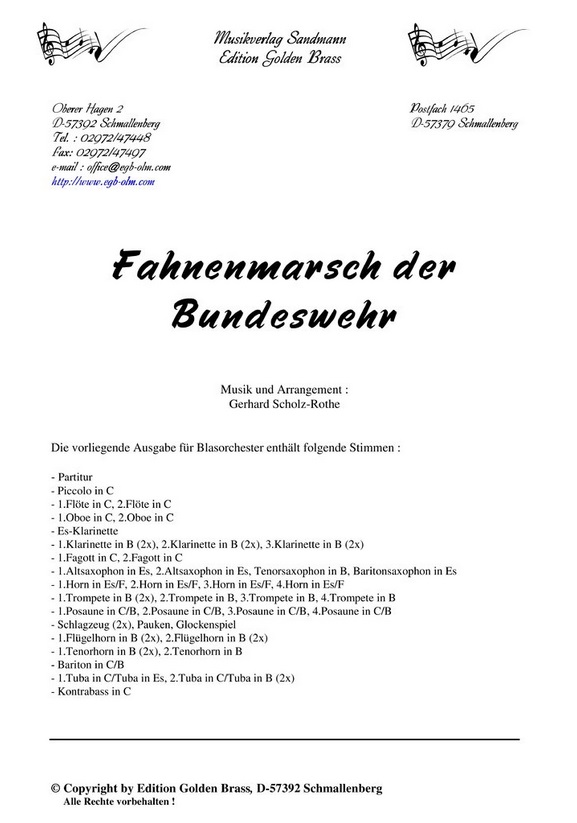 Fahnenmarsch der Bundeswehr - cliquer ici