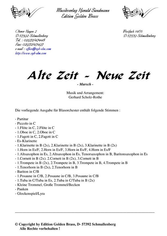 Alte Zeit - Neue Zeit - cliquer ici