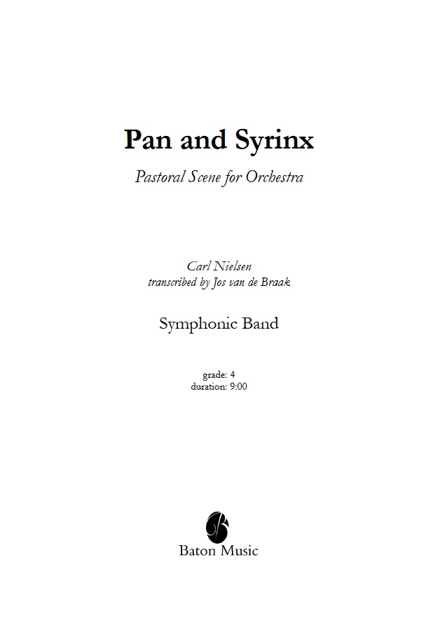 Pan and Syrinx (Pastoral Scene for Orchestra) - cliquer ici