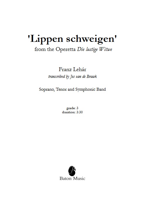 Lippen schweigen (from the Operetta 'Die Lustige Witwe') - cliquer ici