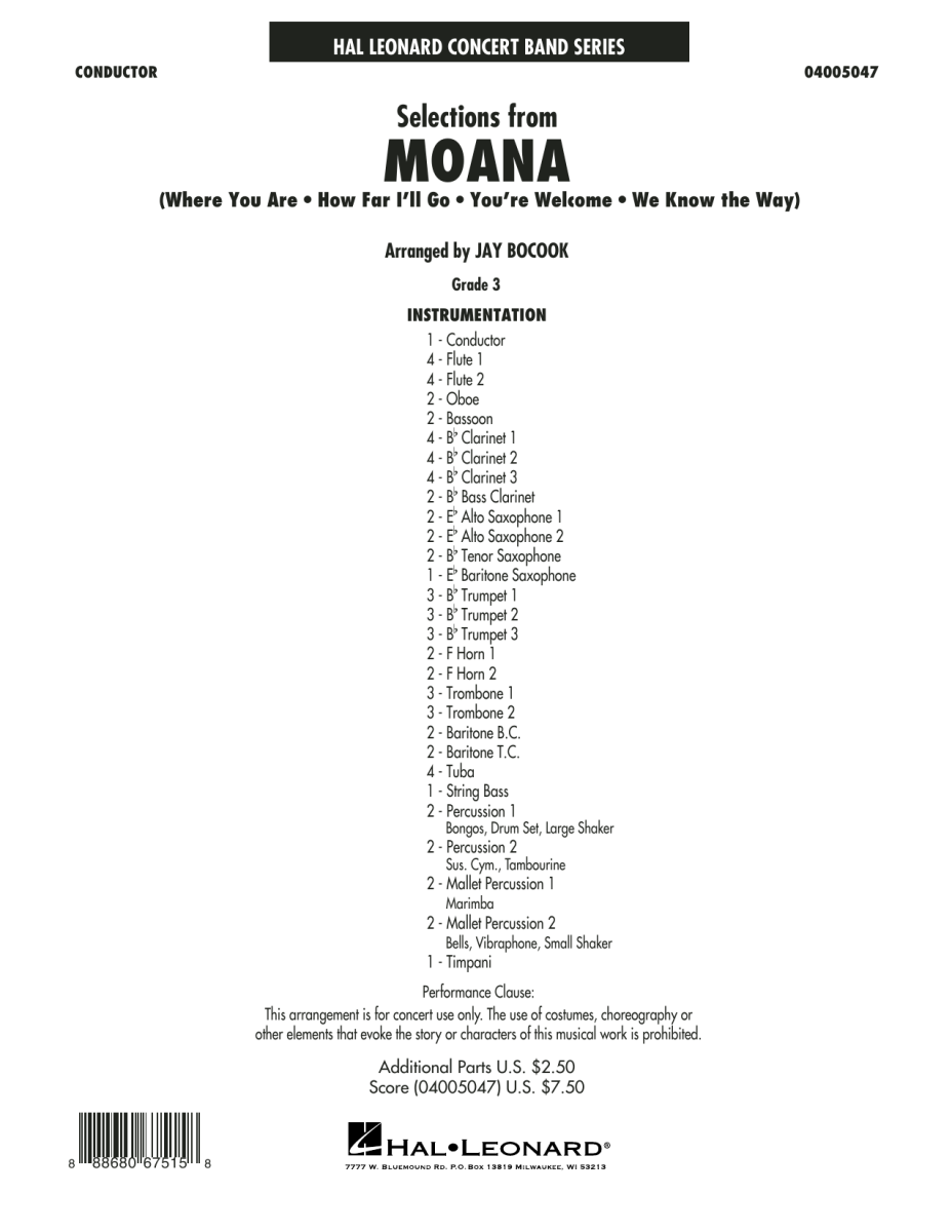 Selections from Moana - cliquer ici