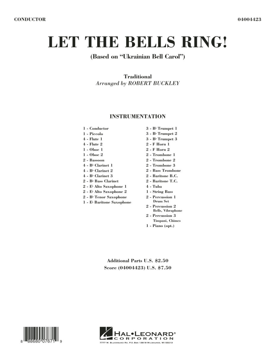 Let the Bells Ring (Based on Ukrainian Bell Carol) - cliquer ici