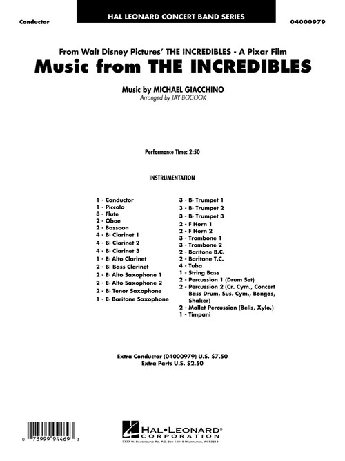 Music from 'The Incredibles' - cliquer ici