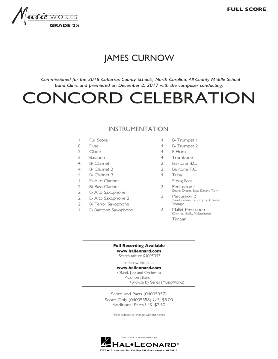 Concord Celebration - cliquer ici
