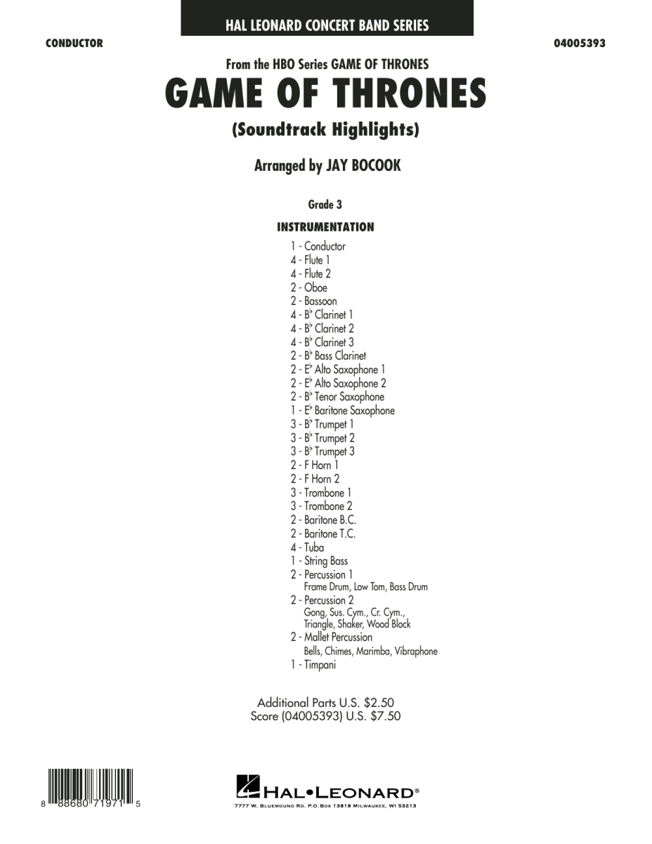 Game Of Thrones (Soundtrack Highlights) - cliquer ici