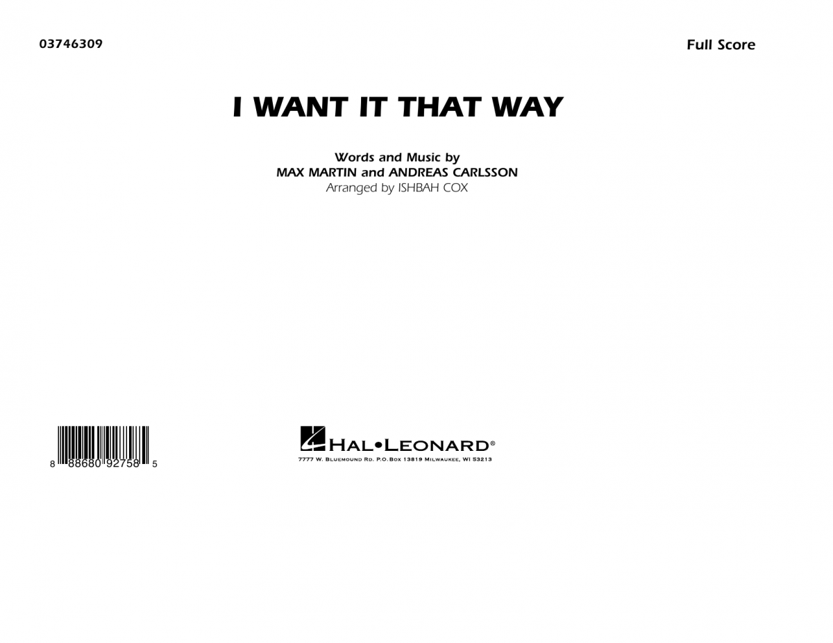 I Want It That Way - cliquer ici