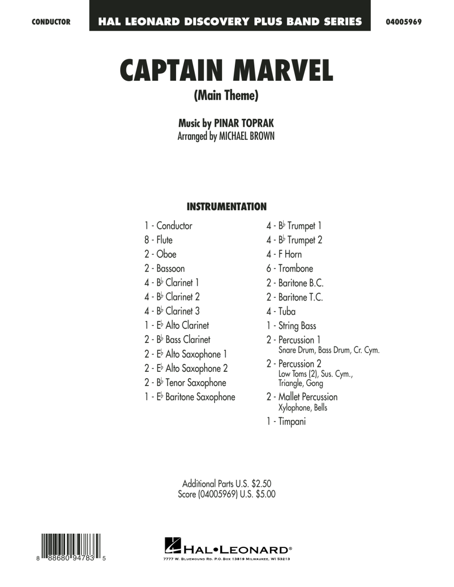 Captain Marvel (Main Theme) - cliquer ici