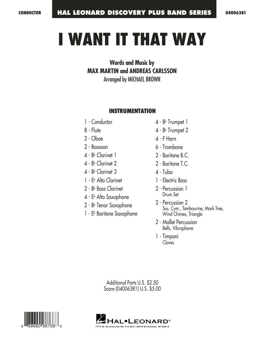 I Want It That Way - cliquer ici