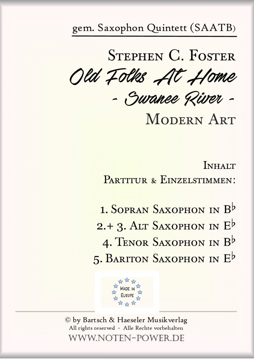 Old Folks At Home  - Swanee River - - cliquer ici