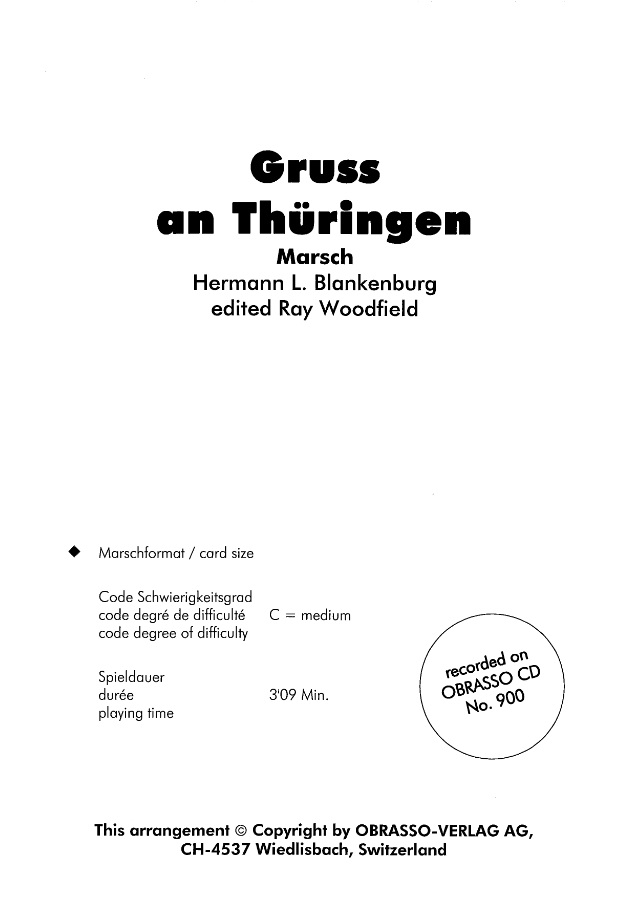 Gruss an Thringen (Salute To Thuringia) - cliquer ici