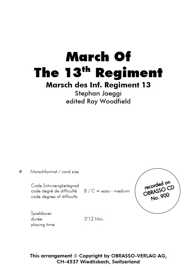 March of the 13th Regiment - cliquer ici