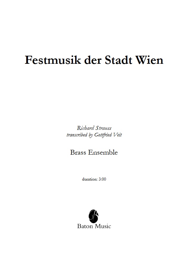 Festmusik der Stadt Wien - cliquer ici