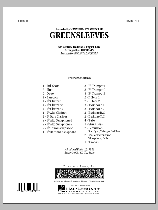 Greensleeves - cliquer ici