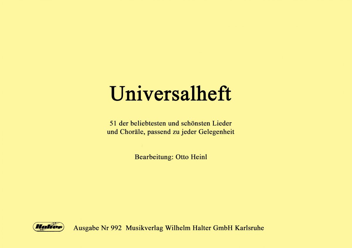 Universalheft fr Quartette und Quintette Gruppe A - cliquer ici